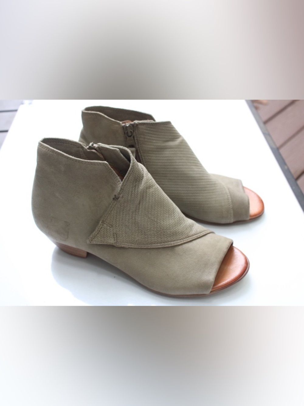 Miz Mooz Camp Peep-Toe Booties